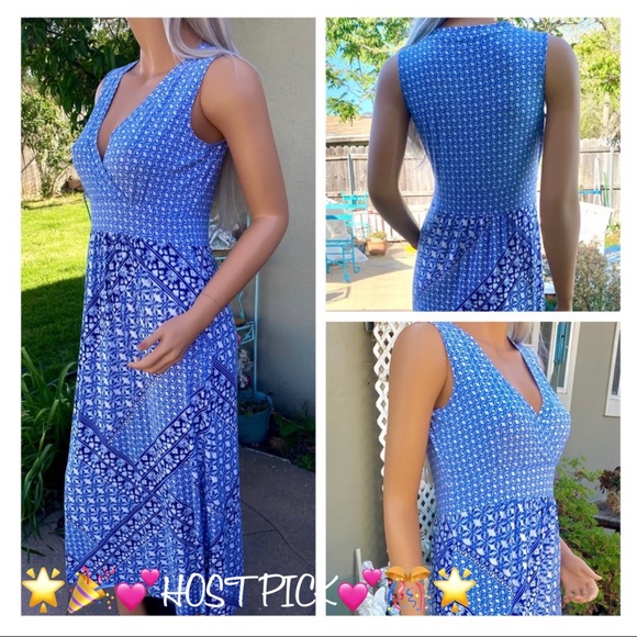 🎉HP🎊 LLBean Maxi Sleeveless Surplice Sundress - Picture 2 of 16